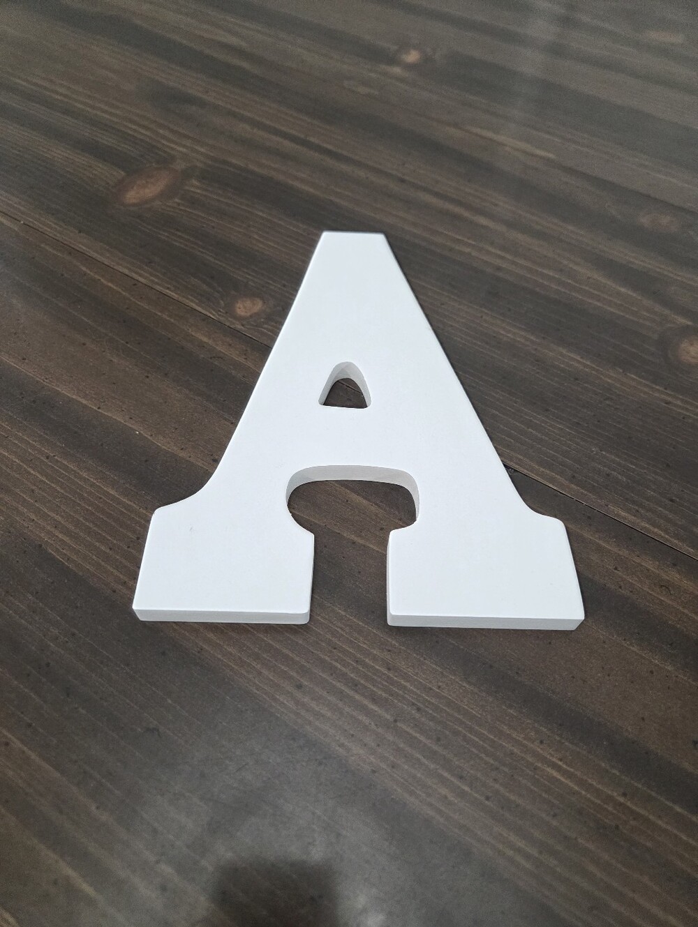 White Wooden "A" Decor